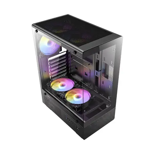 Antec VCX200 RGB ELITE ATX Tempered Glass 5x120mm RGB Fans – תמונה 2