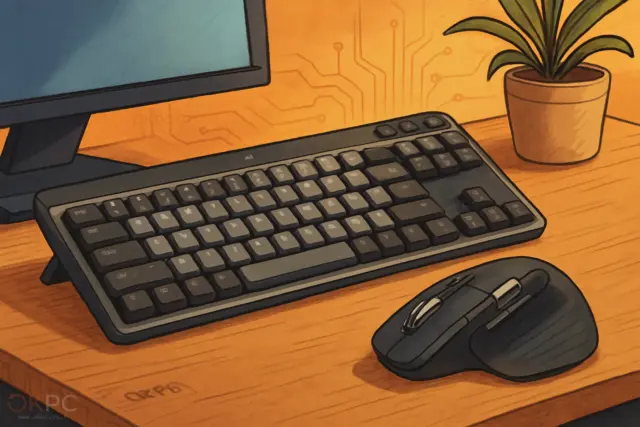 אילוסטרציה בנושא מקלדת Logitech MX Mechanical