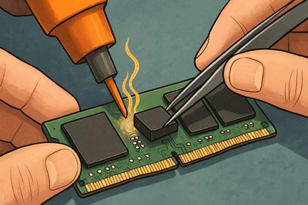 אילוסטרציה · DDR5 RAM stick repair