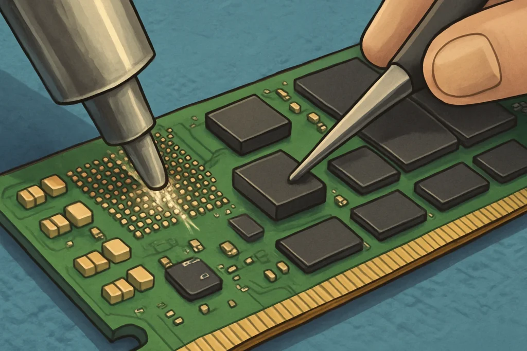 אילוסטרציה · DDR5 RAM stick repair