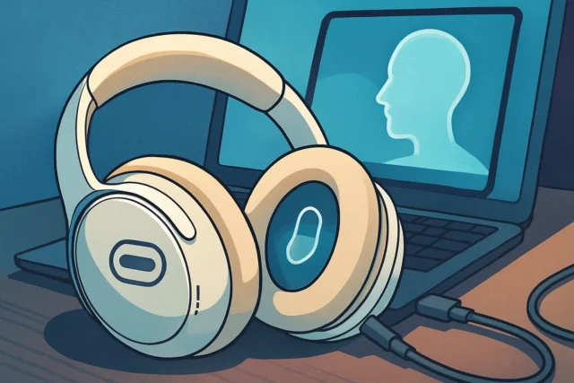 אוזניות עם מצב שקיפות — אילוסטרציה בנושא Bose QuietComfort 2